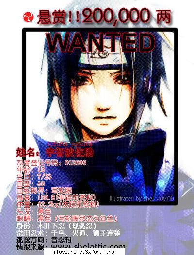 Sasuke Uchiha - Hakusho - Naruto / Naruto Shippuden